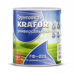 Грунтовка Krafor ГФ-021 красно-коричневая 20 кг для металличесикх поверхностей